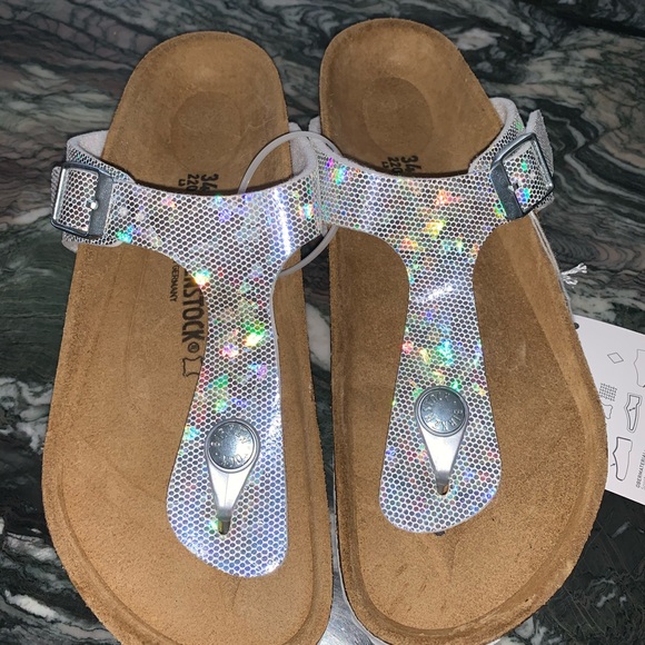 🆕 Birkenstock White/Silver Sandal - Picture 3 of 3